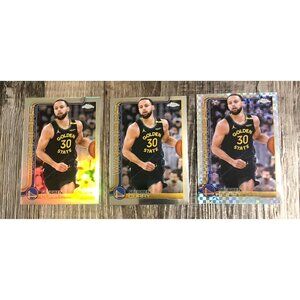 2025 Topps Chrome Stephen Curry LOT of 3 Refractor XFractor Base